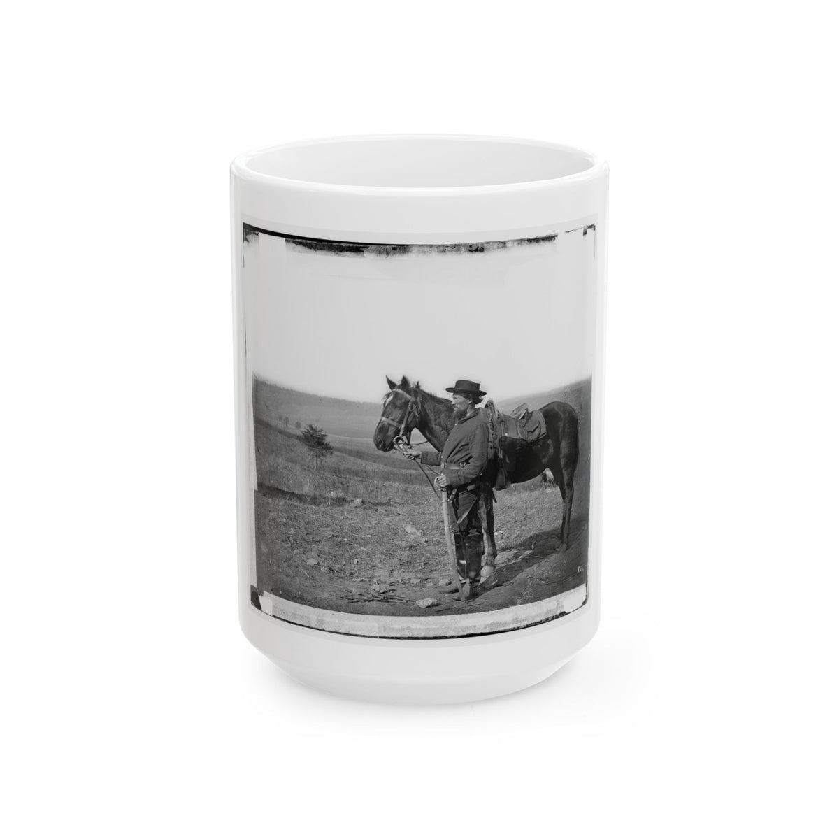 Antietam, Md. A Cavalry Orderly (U.S. Civil War) White Coffee Mug