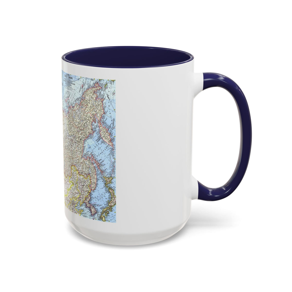 Russia - Eastern Soviet Union (1967) (Map) Accent Coffee Mug