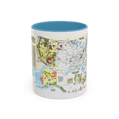 USA - America's Federal Lands (1982) (Map) Accent Coffee Mug