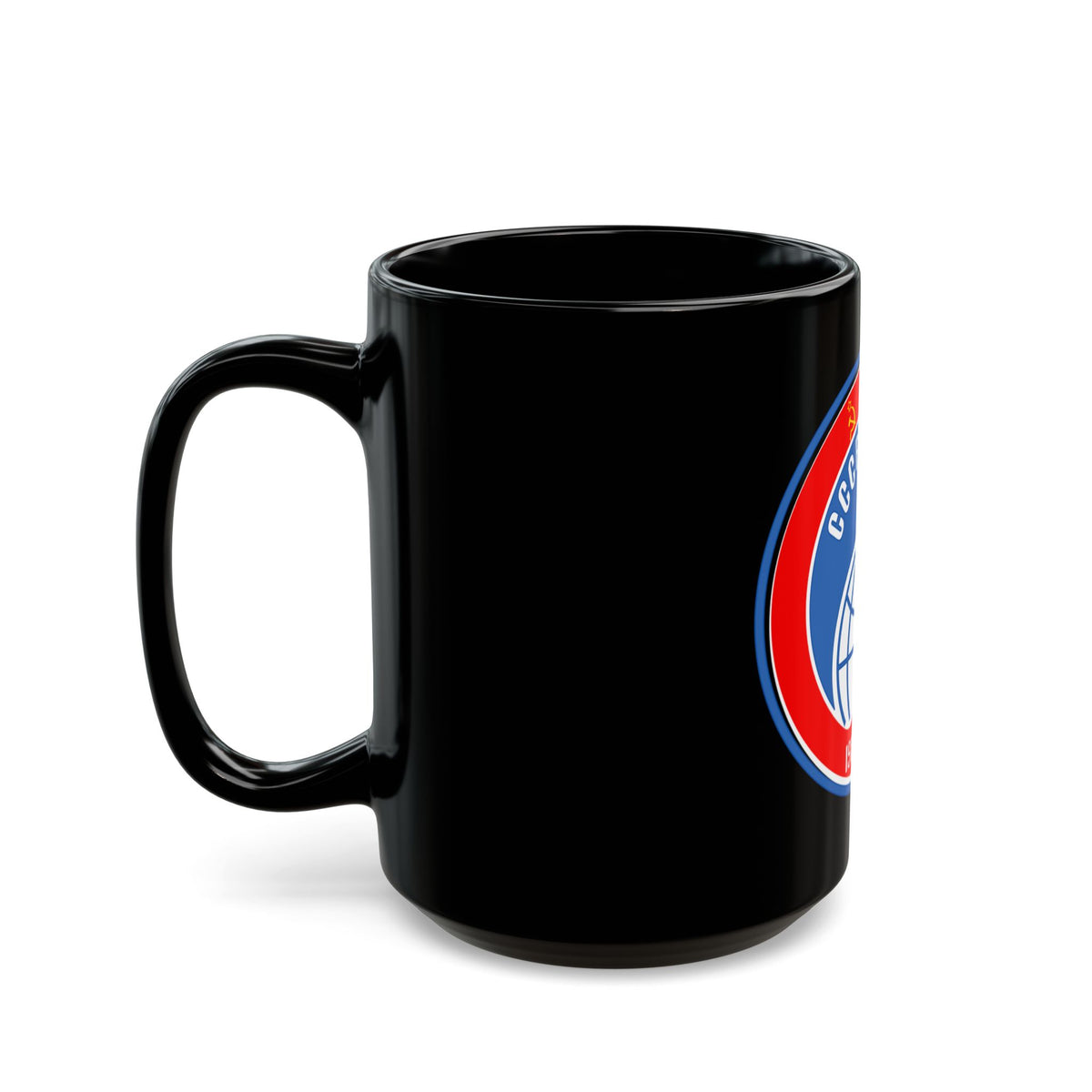 Soyuz TM-3 (Soyuz Programme) Black Coffee Mug