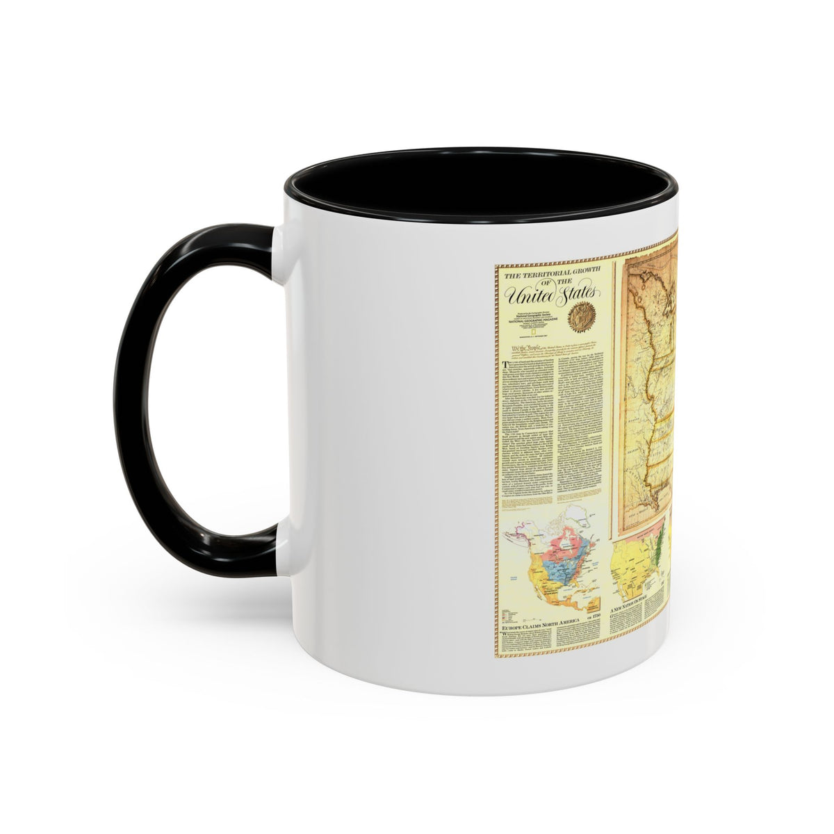 USA - Territorial Growth (1987) (Map) Accent Coffee Mug