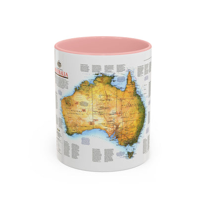Australia - A Traveller's Look (1988) (Map) Accent Coffee Mug