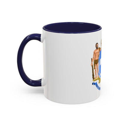 Coat of Arms of Greece (blue cross) - Accent Coffee Mug