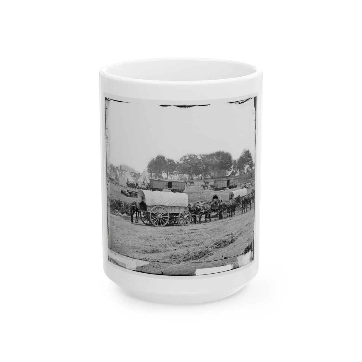 Savage Station, Va. Headquarters Of Gen. George B. Mcclellan On The Richmond & York River Railroad (U.S. Civil War) White Coffee Mug