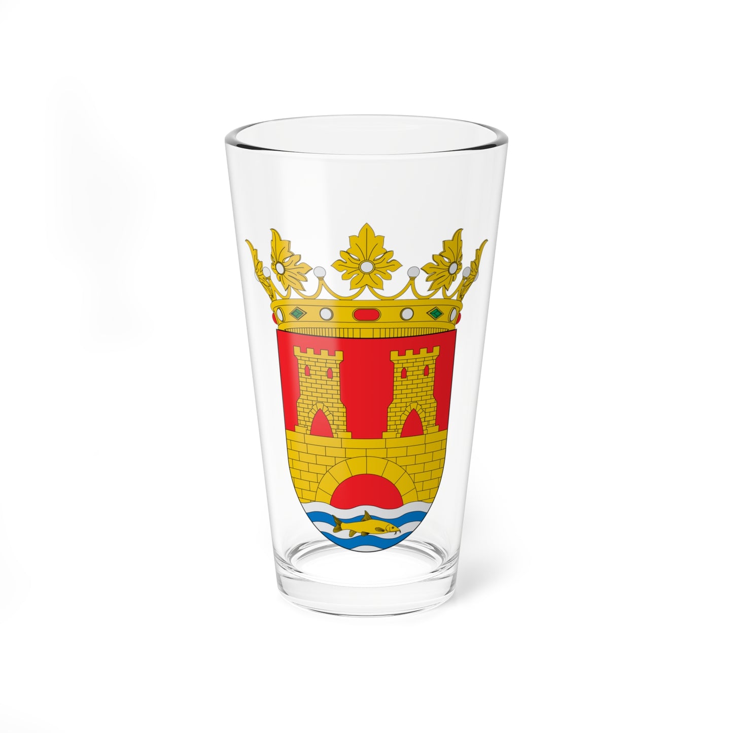 Escudo de Alhama de Aragón (Spain) (Coat of Arms) Pint Glass 16oz
