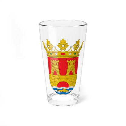 Escudo de Alhama de Aragón (Spain) (Coat of Arms) Pint Glass 16oz