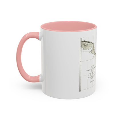 America - NorthWest Coast (1898) (Map) Accent Coffee Mug