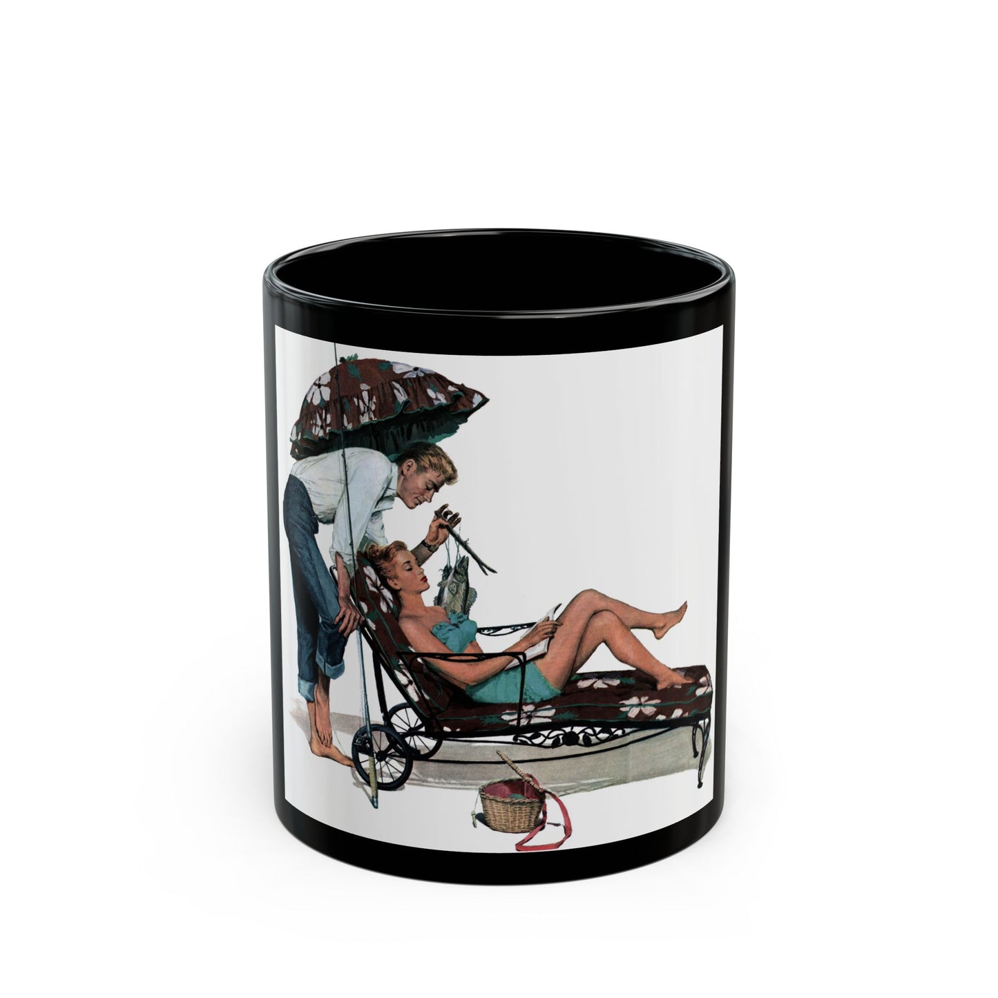 Flannagan's Last Resort, Collier's, July 31, 1948 - Black Coffee Mug-11oz-Go Mug Yourself