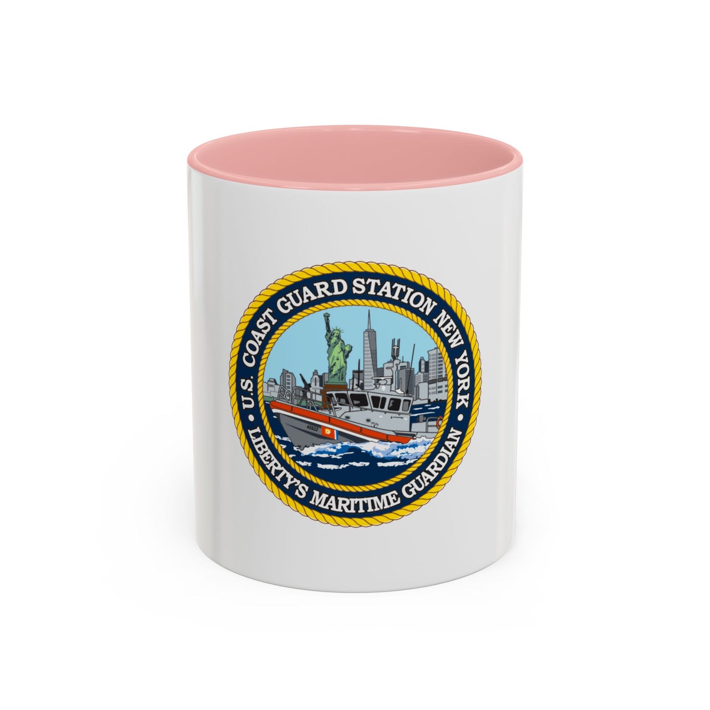 USCG Station New York (U.S. Coast Guard) Accent Coffee Mug