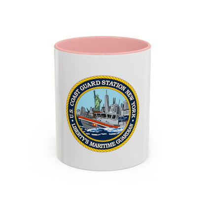 USCG Station New York (U.S. Coast Guard) Accent Coffee Mug