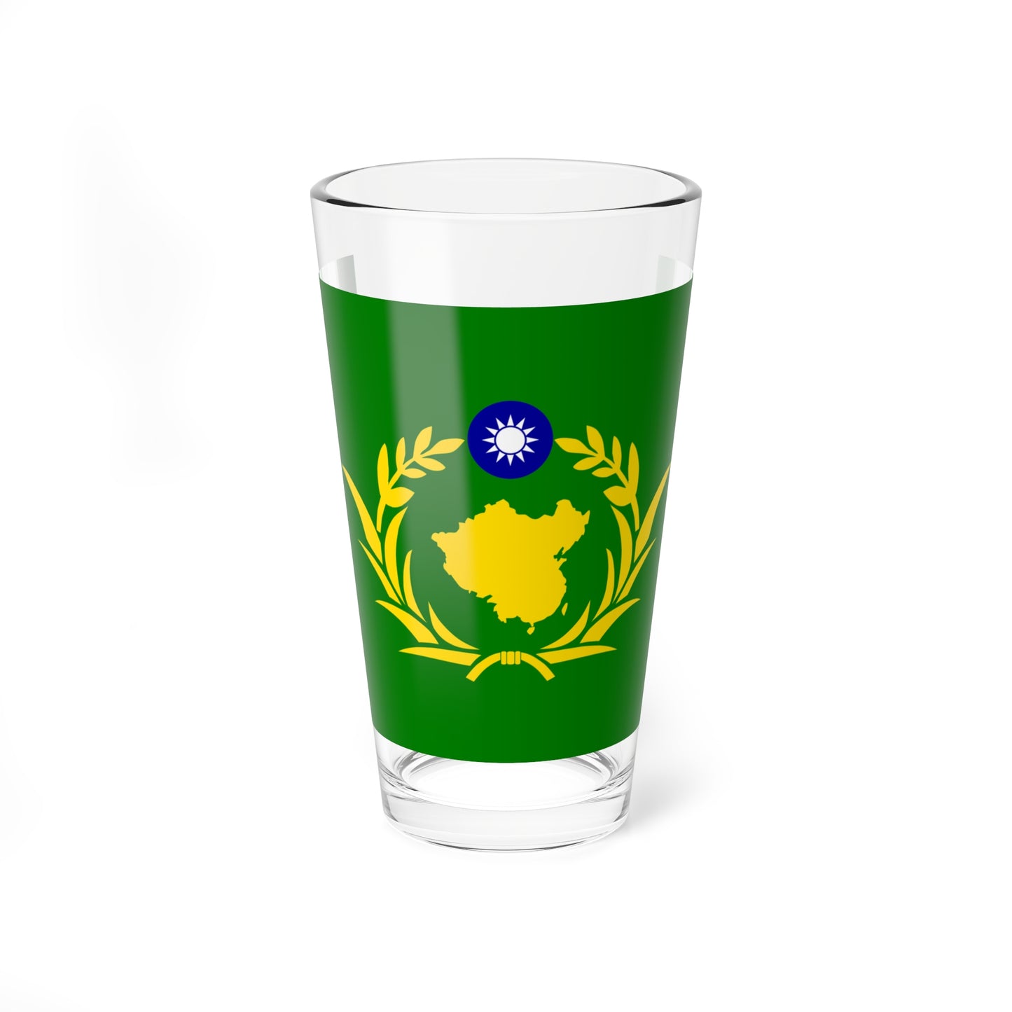 Taiwan Military Reserve District Command Flag (China) Pint Glass 16oz