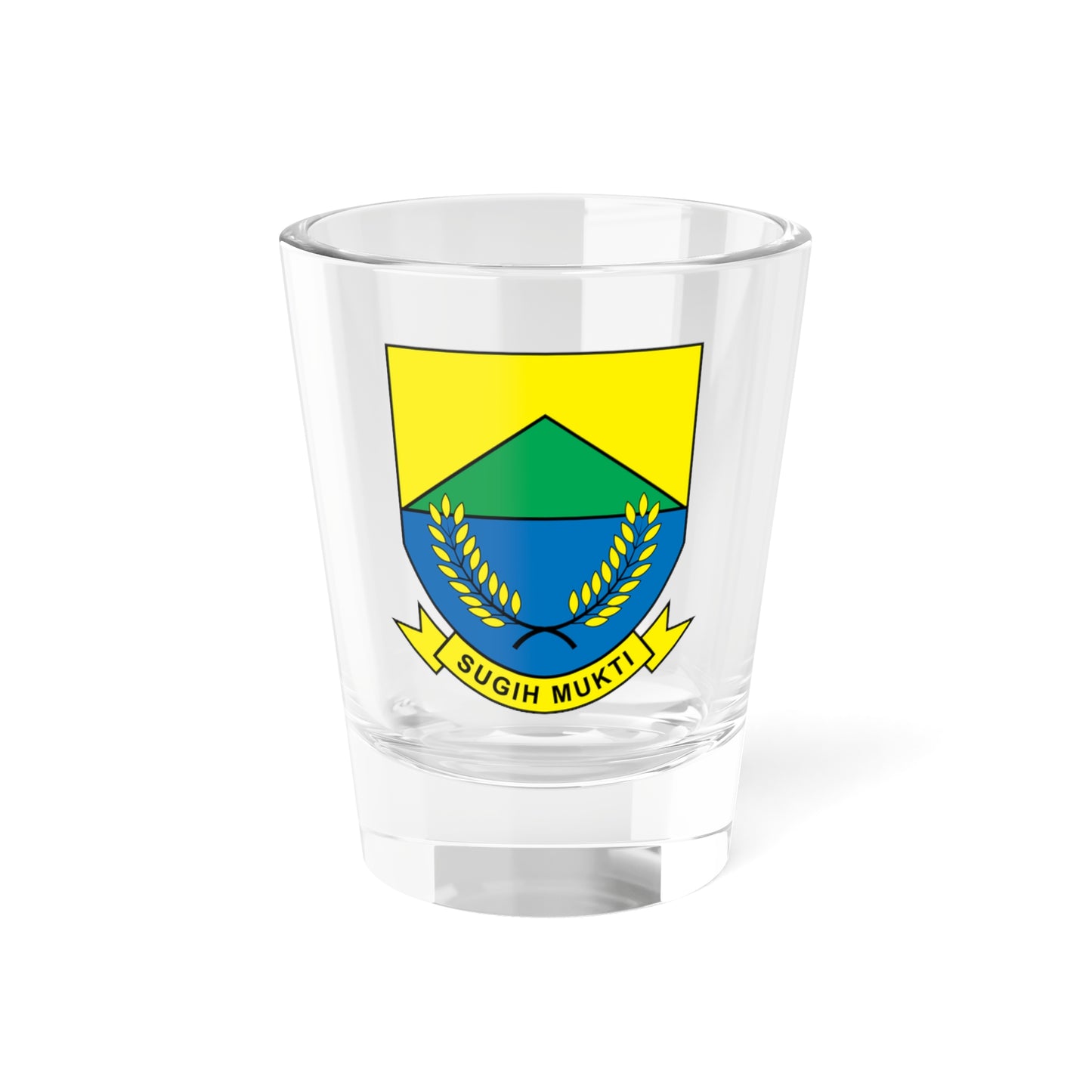 Lambang Kabupaten Cianjur (Indonesia) (Coat of Arms) Shot Glass 1.5oz