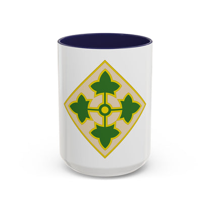 4th Infantry Division CSIB2 (U.S. Army) Accent Coffee Mug