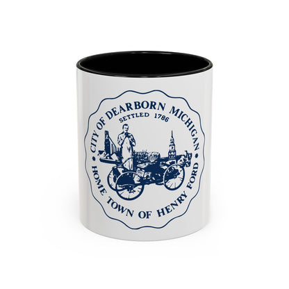 Seal of Dearborn Michigan - Accent Coffee Mug
