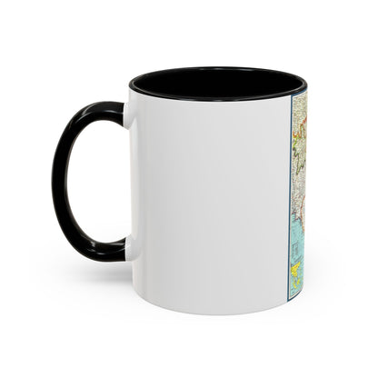 Asia - Viet Nam, Cambodia, Laos (1965) (Map) Accent Coffee Mug