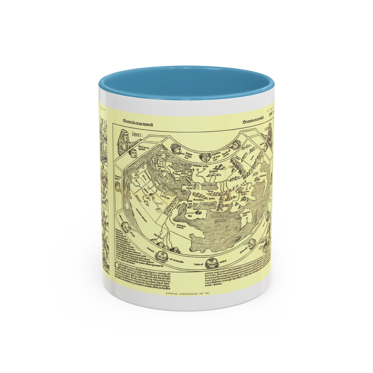 Chronicon Nurembergense Map (1493) (Map) Accent Coffee Mug