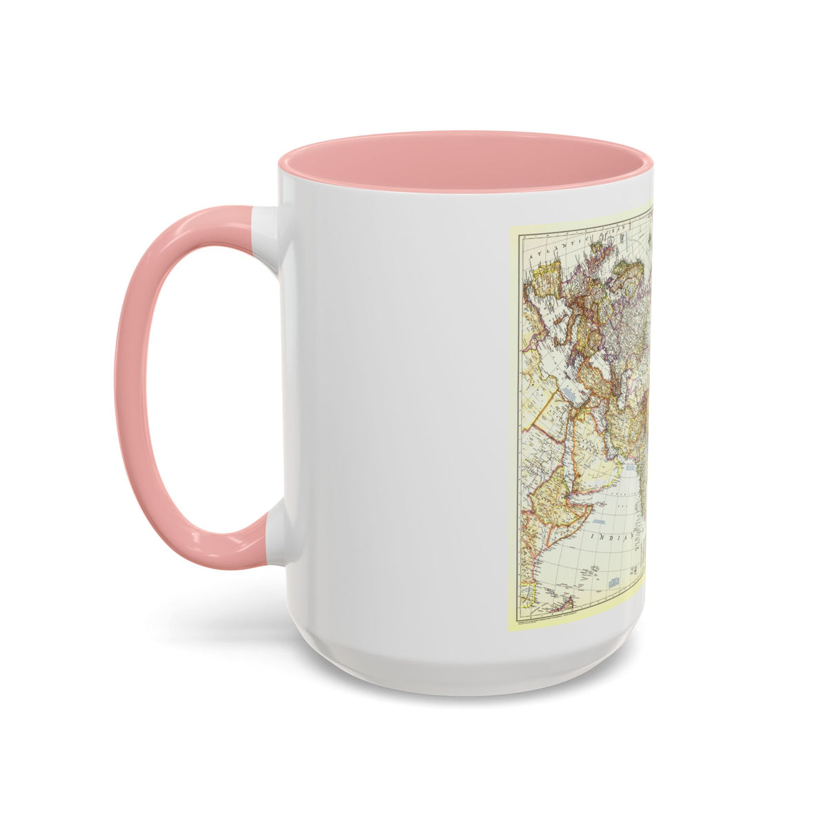 Asia and Adjacent Areas (1951) (Map) Accent Coffee Mug