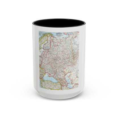 Russia - Western Soviet Union (1959) (Map) Accent Coffee Mug