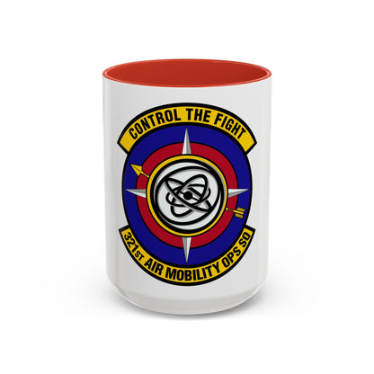 321 Air Mobility Operations Squadron (U.S. Air Force) Accent Coffee Mug