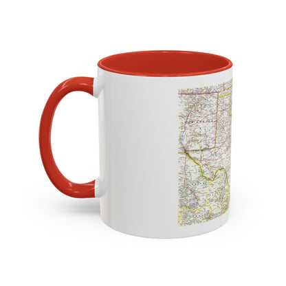USA - South Central (1961) (Map) Accent Coffee Mug