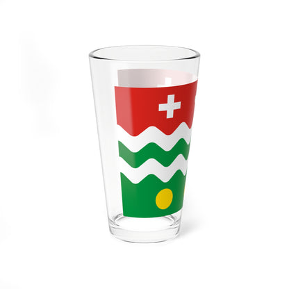Flag of Molokovsky rayon Tver oblast (Russia) Pint Glass 16oz