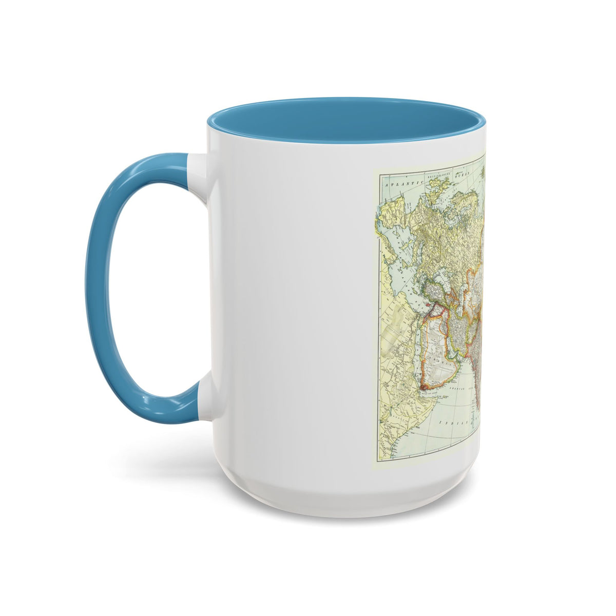 Asia and Adjoining Europe (1921) (Map) Accent Coffee Mug