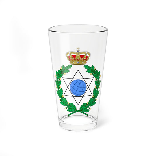 Emblem for the Danish Department of Geodetic Studies (Denmark) (Coat of Arms) Pint Glass 16oz