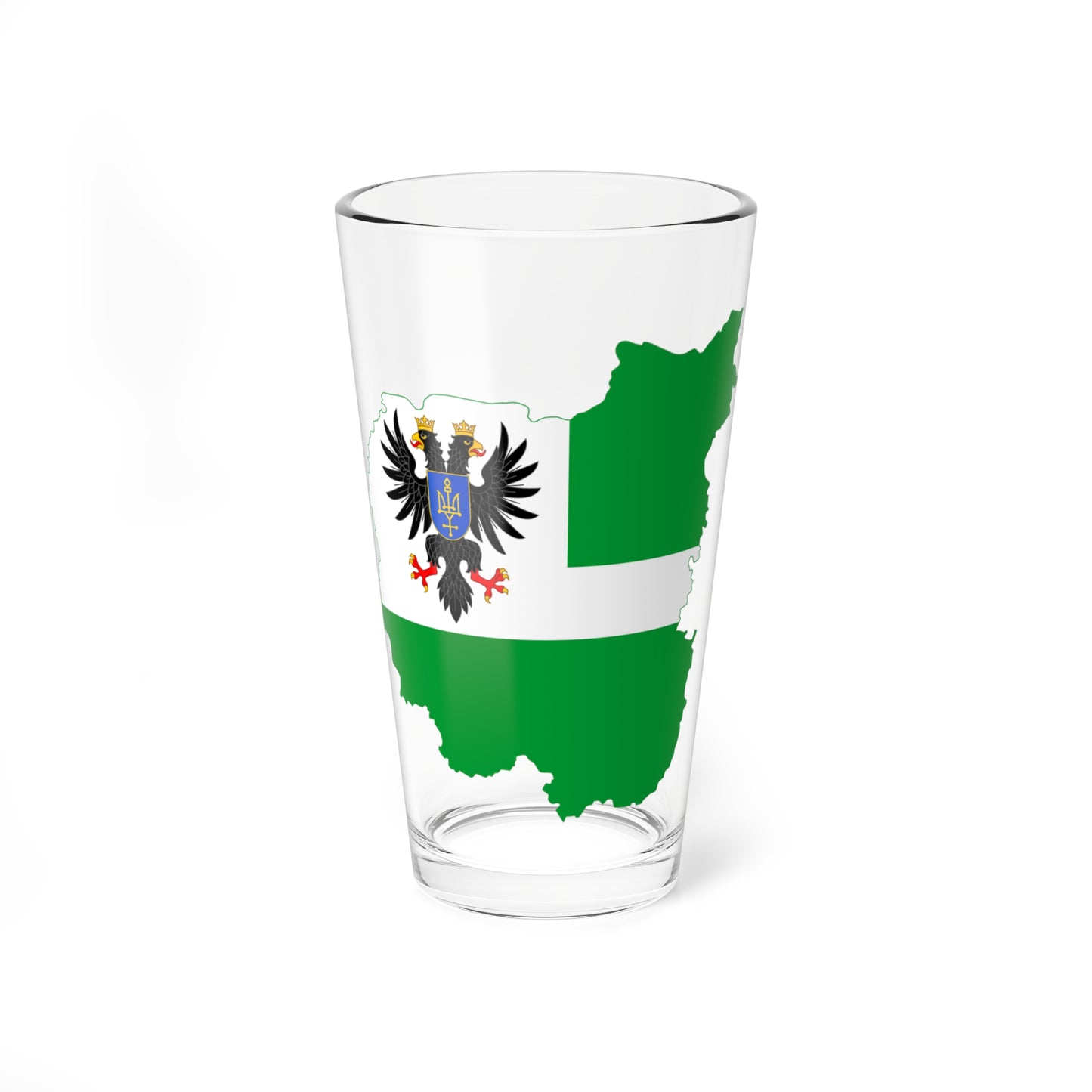 Flag-map of Chernihiv Oblast (Ukraine) Pint Glass 16oz