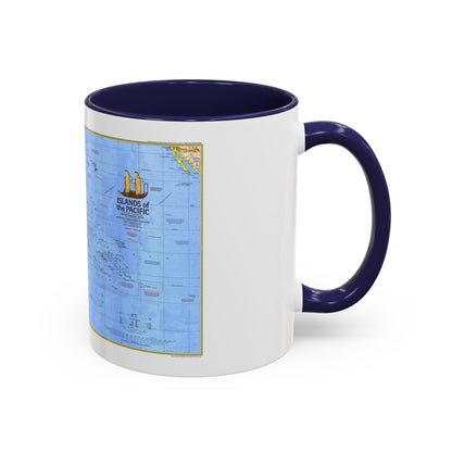 Pacific - Islands of the (1974) (Map) Accent Coffee Mug
