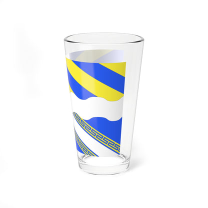 Drapeau fr departement Aisne (France) Pint Glass 16oz