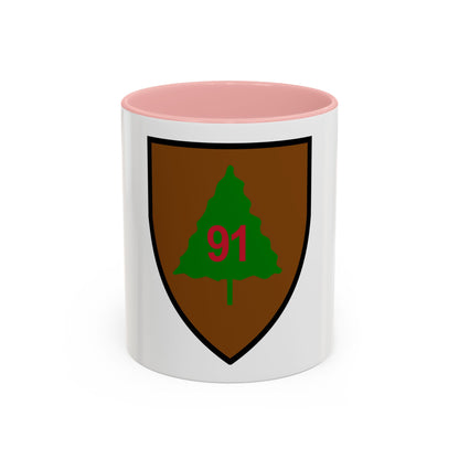 US 91st Infantry Division (U.S. Army) Accent Coffee Mug