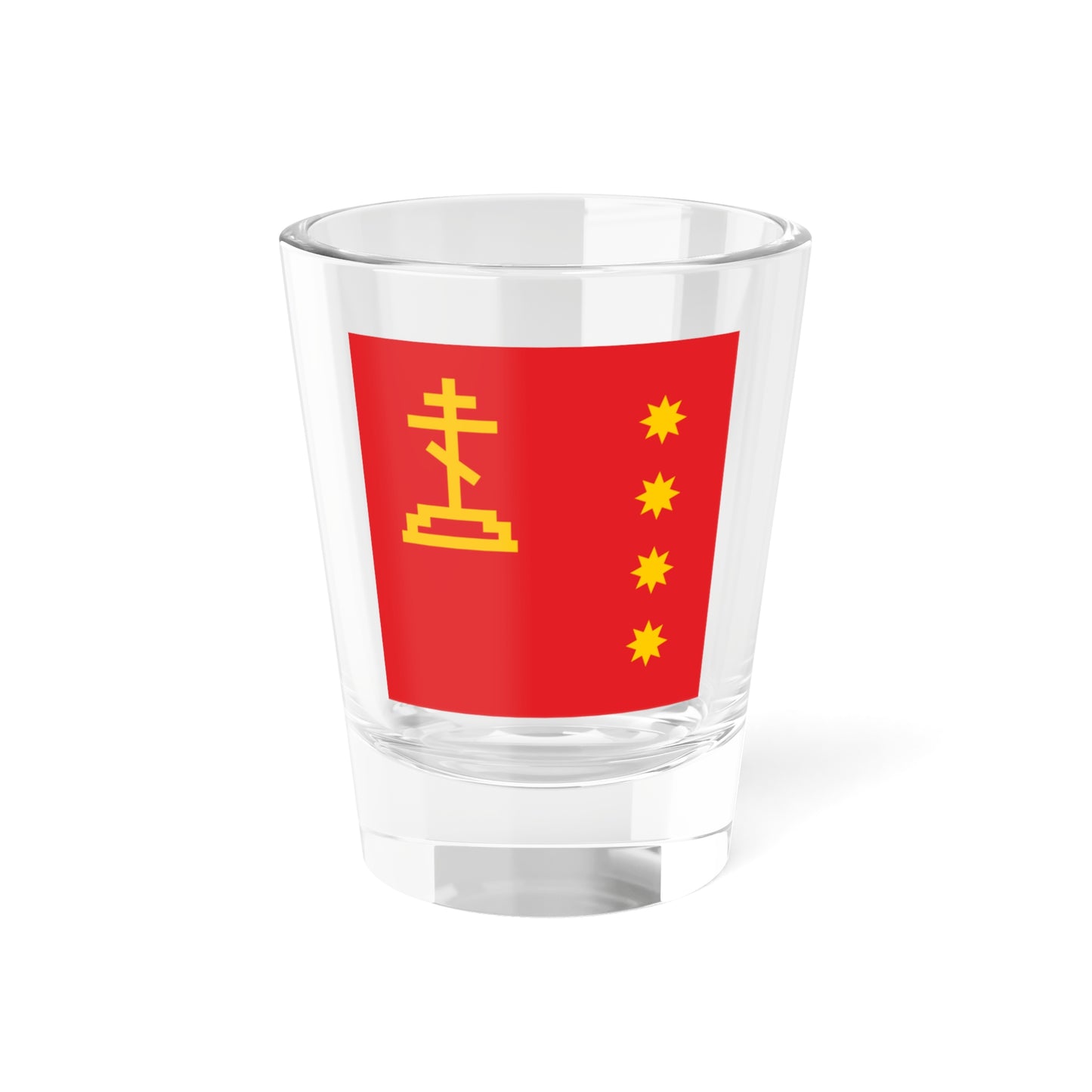 Реитарское знамя роты Белгородского разряда красное. 1665 г (Ukraine) Shot Glass 1.5oz