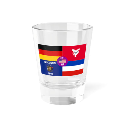 Flag of Kiel Wisconsin (United States) Shot Glass 1.5oz