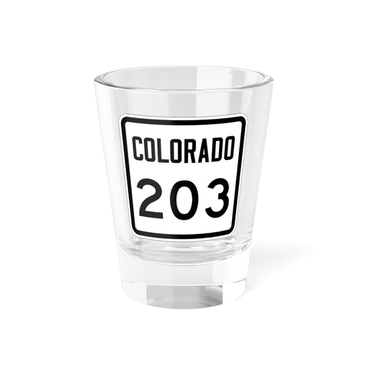 Colorado 203 1946 (Colorado) (Road Sign) Shot Glass 1.5oz-1.5oz-Go Mug Yourself