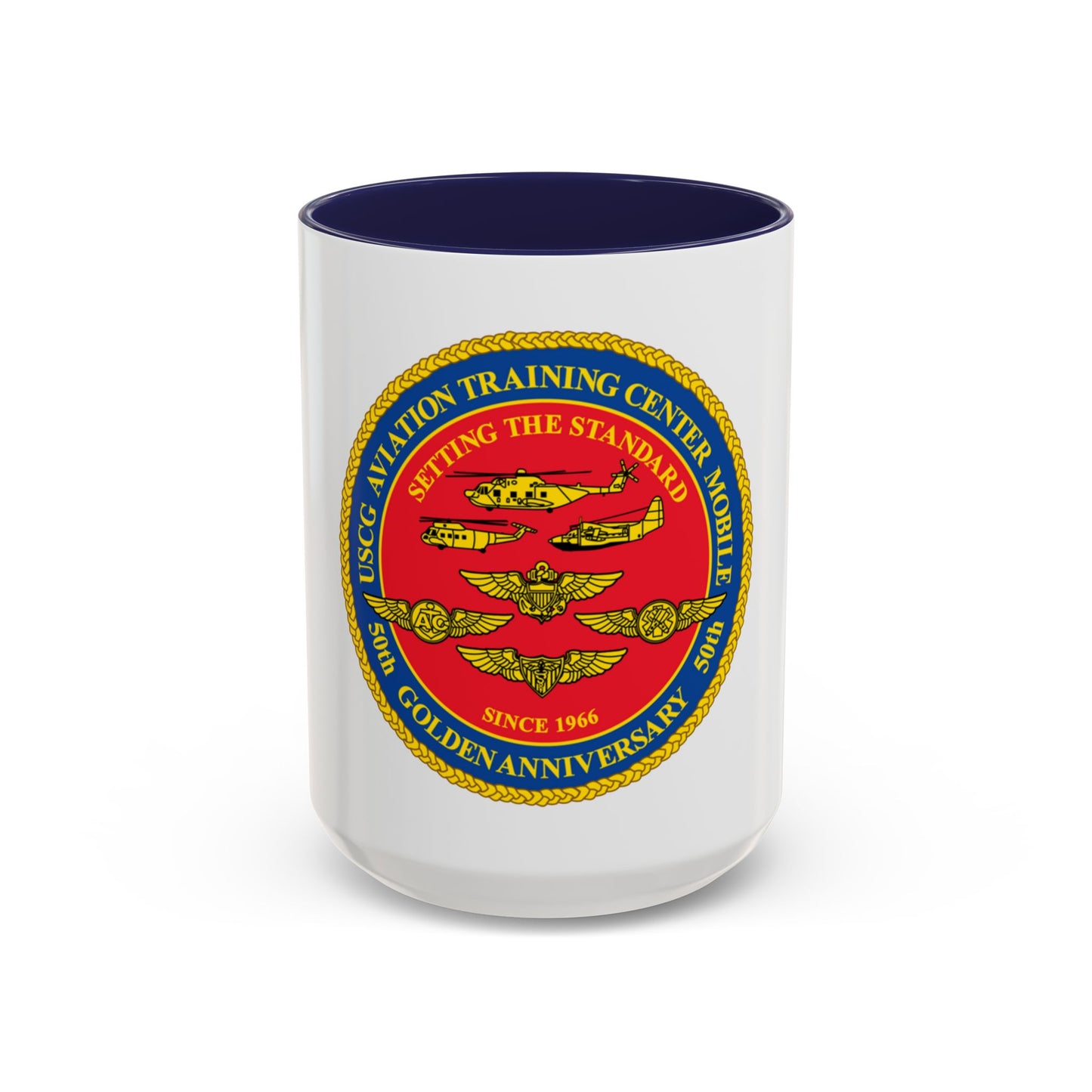 USCG Aviation Training Center Mobile (U.S. Coast Guard) Accent Coffee Mug