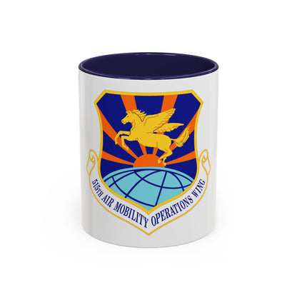 515 Air Mobility Operations Wing AMC (U.S. Air Force) Accent Coffee Mug