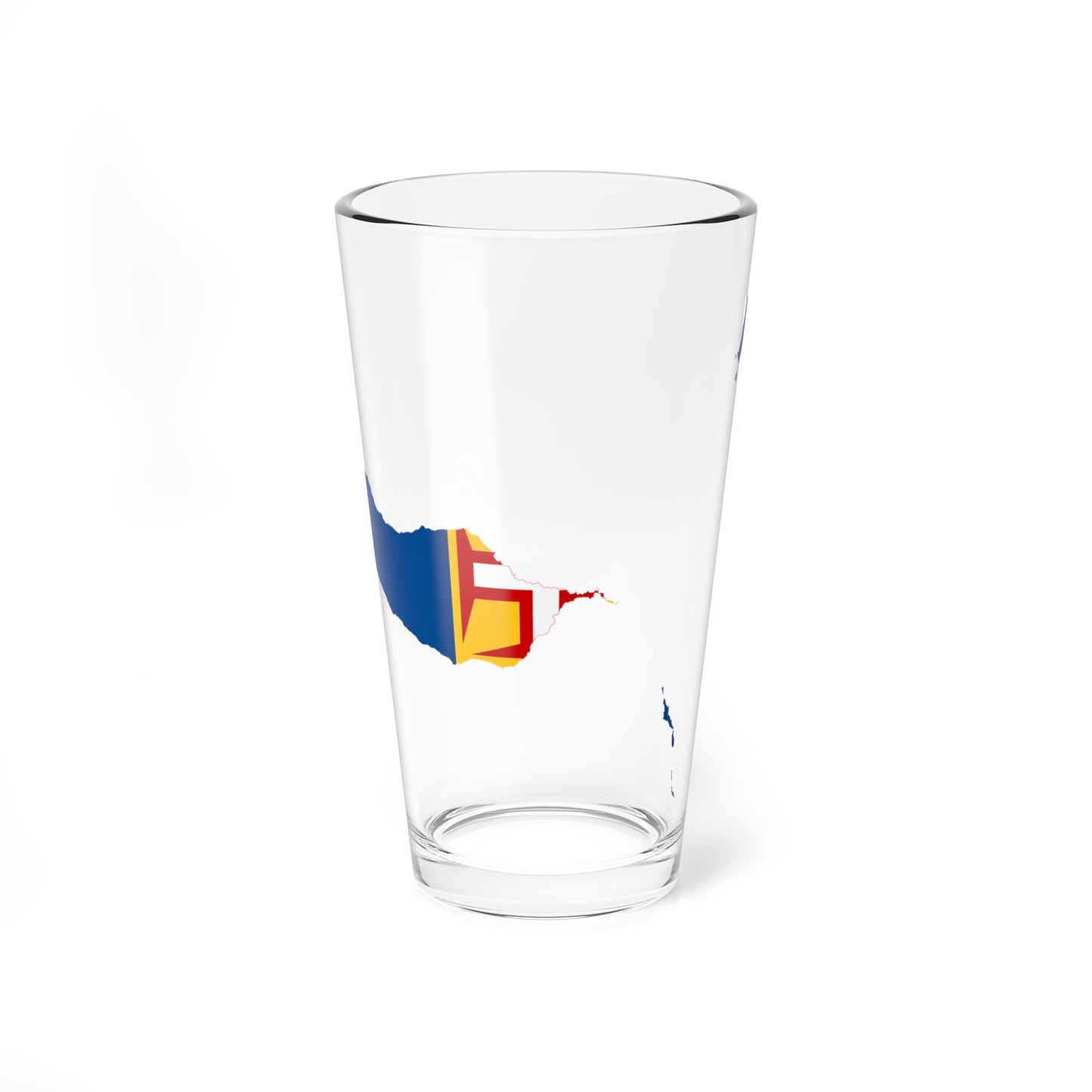 Flag map of Madeira (Portugal) Pint Glass 16oz