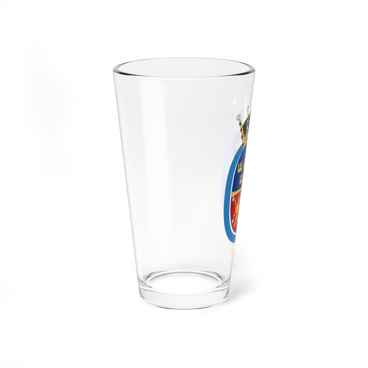 Prinsessan Estelle vapen med Serafimerkors (Sweden) (Coat of Arms) Pint Glass 16oz