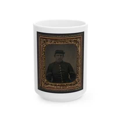 Unidentified Soldier In Union Corporal's Uniform (U.S. Civil War) White Coffee Mug