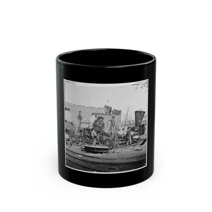 Richmond, Va. Crippled Locomotive, Richmond & Petersburg Railroad Depot (U.S. Civil War) Black Coffee Mug