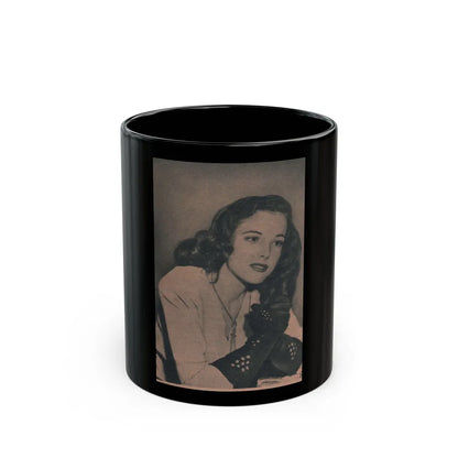 Cathy Downs #56 - Magazine Page Photo Clipping (Vintage Female Icon) Black Coffee Mug-11oz-Go Mug Yourself