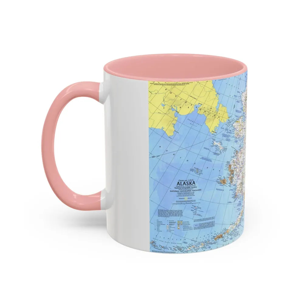 USA - Alaska (1975) (Map) Accent Coffee Mug-Go Mug Yourself