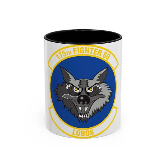 175 Fighter Squadron (U.S. Air Force) Accent Coffee Mug 11oz Black - Go Mug Yourself