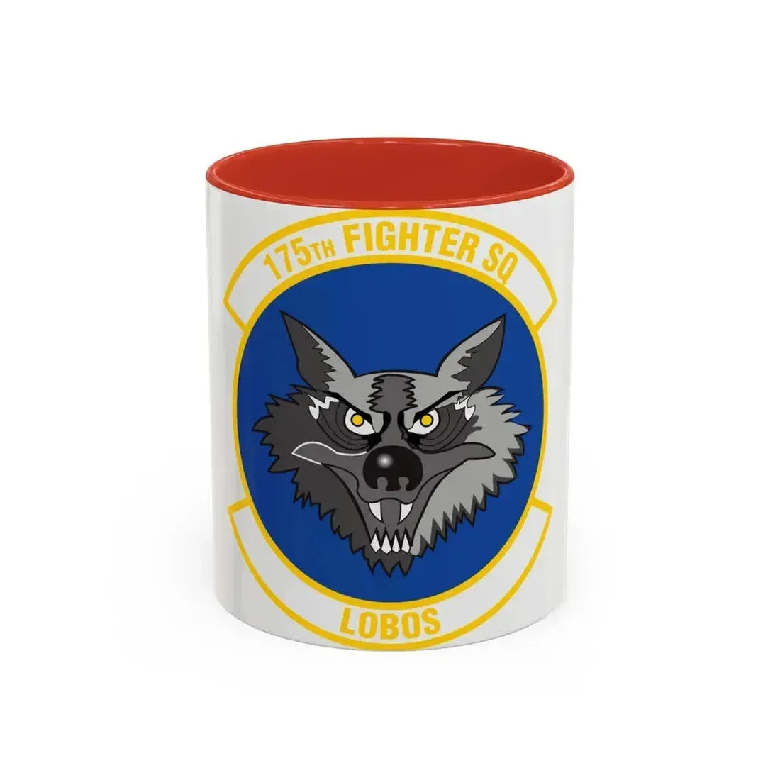 175 Fighter Squadron (U.S. Air Force) Accent Coffee Mug 11oz Red - Go Mug Yourself