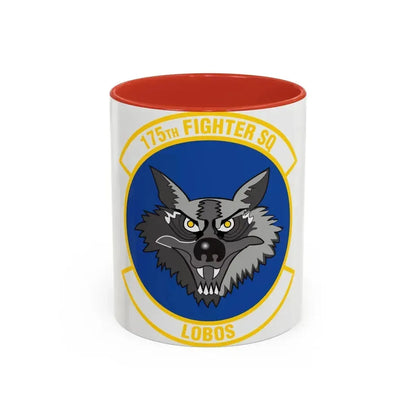 175 Fighter Squadron (U.S. Air Force) Accent Coffee Mug 11oz Red - Go Mug Yourself