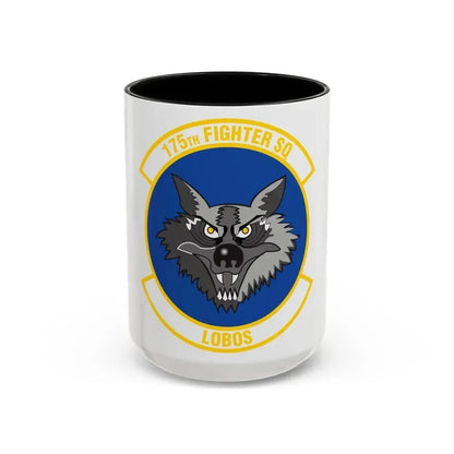 175 Fighter Squadron (U.S. Air Force) Accent Coffee Mug 15oz Black - Go Mug Yourself