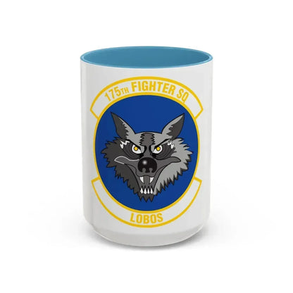 175 Fighter Squadron (U.S. Air Force) Accent Coffee Mug 15oz Light Blue - Go Mug Yourself