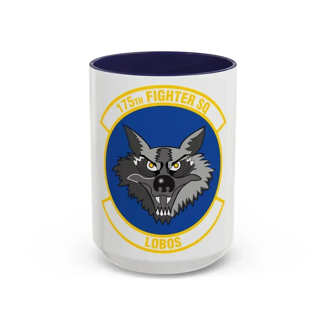175 Fighter Squadron (U.S. Air Force) Accent Coffee Mug 15oz Navy - Go Mug Yourself