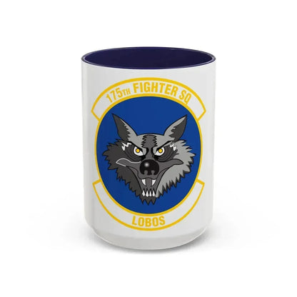 175 Fighter Squadron (U.S. Air Force) Accent Coffee Mug 15oz Navy - Go Mug Yourself