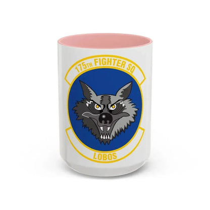 175 Fighter Squadron (U.S. Air Force) Accent Coffee Mug 15oz Pink - Go Mug Yourself